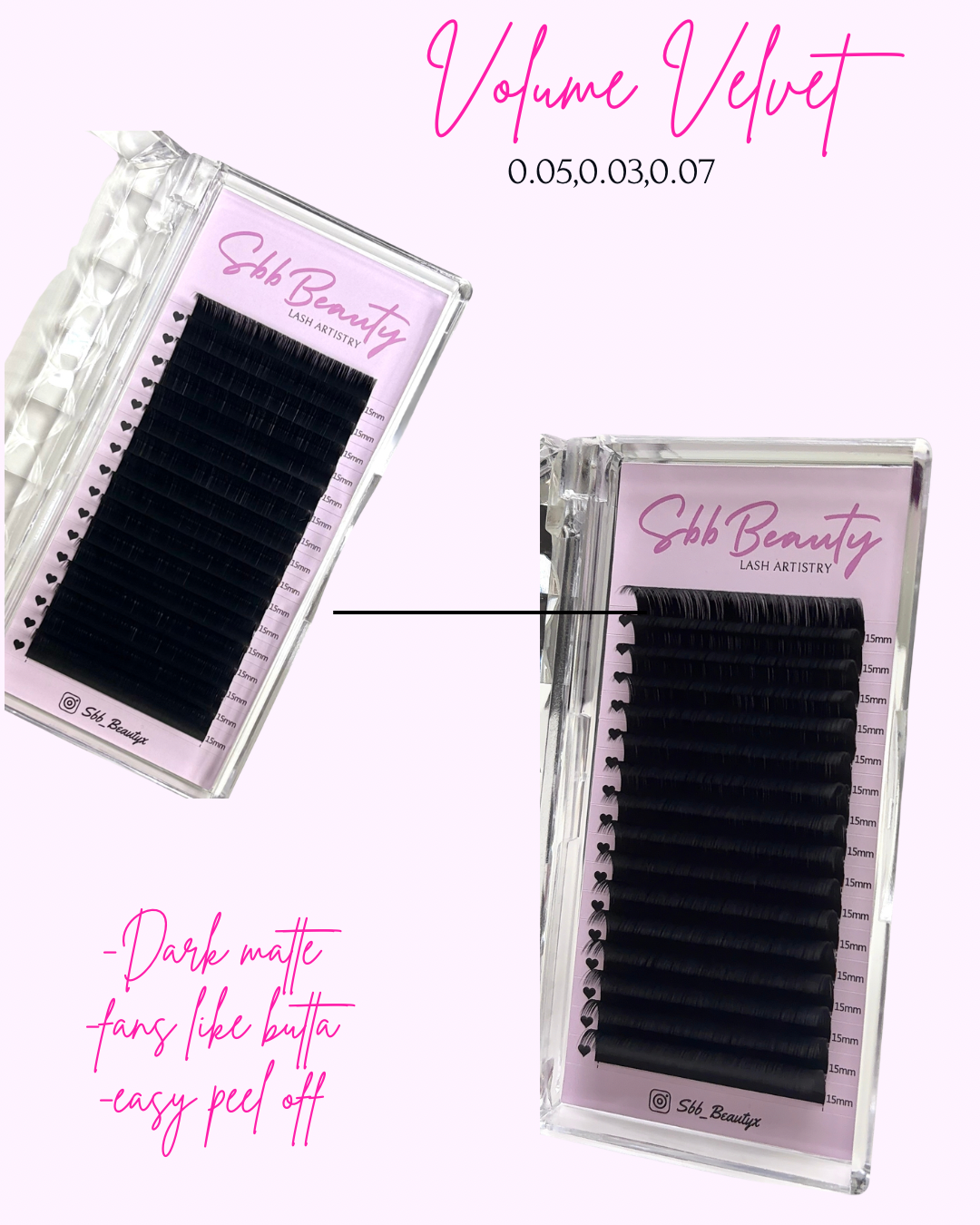 Volume velvet Lash Trays